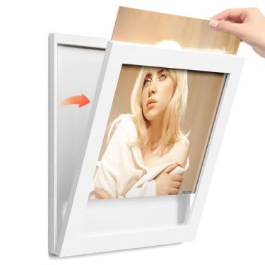 Imagem de Emfogo Moldura para exibição de disco de vinil, moldura de disco de vinil para parede, molduras de álbum para capa de álbum LP de 30 x 30 cm (1 pacote/branco)