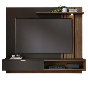 Imagem de Home Suspenso Tocantins 1.8 para TV até 65 - Colibri, Preto Fosco/Noce