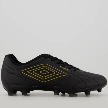 Imagem de Chuteira Umbro Class Footballer Campo Preta e Dourada, 44