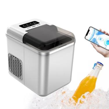 Imagem de CNAOHGHN 1.3l MáQuina De Gelo Para Bancada,9 Cubos Prontos Em 7 Minutos, MáQuina De Gelo Com Auto Limpeza AutomáTica, Acompanha Cesta E Pá Para Cozinha, EscritóRio, Bar E Festa
