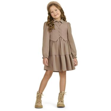 Imagem de Vestido Infantil Menina Inverno E Colete - Angerô-Feminino