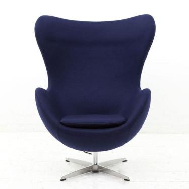 Imagem de Poltrona Egg Suede Azul