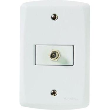 Imagem de Conjunto 4x2 Tomada TV/SAT Coaxial Lux2 Branco 57145017 - Tramontina, 