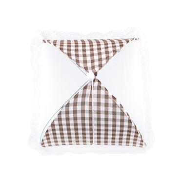 Imagem de Capa de Guarda-chuva Dobrável para Alimentos, Malha Pop-up, Rede de Vespas para Churrasco, Ferramenta de Cozinha para Eventos de Jantar Ao Ar Livre (Bege)