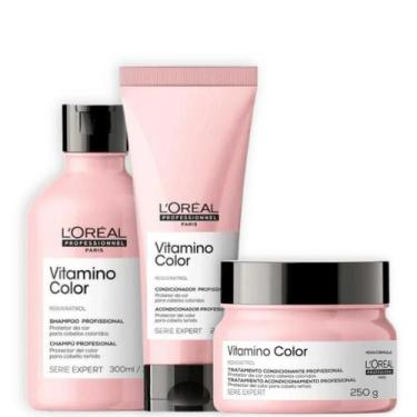Imagem de Kit Vitamino Color Sh 300ml + Cond 200ml + Masc 250ml - loreal profiss