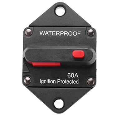 Imagem de GRCFUMO DC 32V disjuntor térmico, disjuntor de amplificador de carro com interruptor, disjuntor de redefinição manual para carro marinho de barco marinho barramento de barramento (60A)