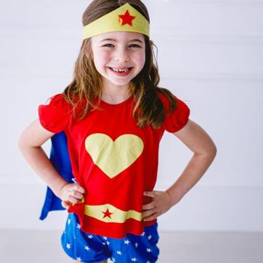 Imagem de Fantasia Infantil Menina Maravilha Curto Tamanho: 1