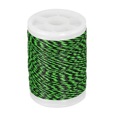 Imagem de arrccholiy Fio de servir corda arco arco 120 jardas (110 m) para arco recurvo composto amarrar peep sights nocks, verde preto