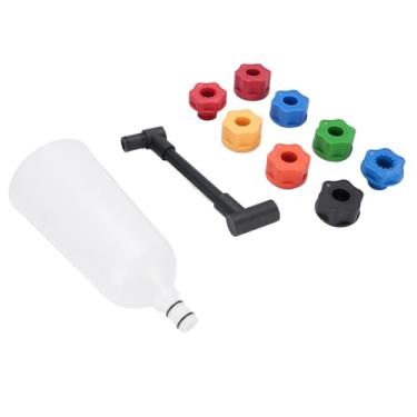 Imagem de Conjunto de Funil de óleo do Motor Kit de Dispensador de óleo de Derramamento de Nylon à Prova de Aço 8 Adaptadores Projeto Translúcido para Manutenção Eficiente de Veículos