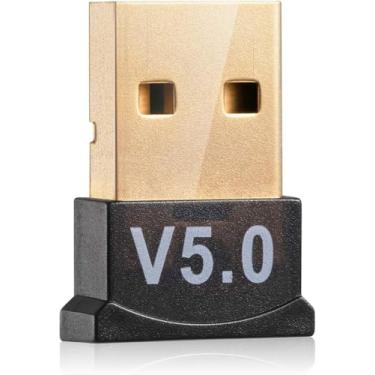 Imagem de Adaptador USB Bluetooth 5.0 para PC Win10/8.1/8/7/XP/Vista, Receptor Bluetooth Dongle/Transmissor Suporta Várias Conexões de Dispositivo: Fone de Ouvido, Mouse, Teclado, Impressora,