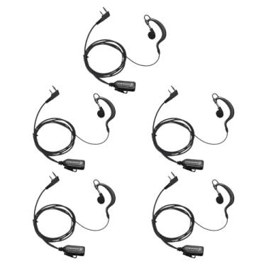Imagem de Two Way Radio Earpiece with PTT Compatible with Retevis RT21/ RT22/ RT68, BaoFeng, BTECH, Kenwood, 2-Pin Walkie Talkie Headsets Single Wire Mic Headphone (G-Shaped) 5PCS