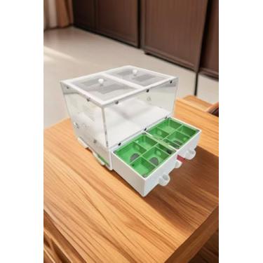 Imagem de Fazenda de formigas, ninho de formigas e casa, fazenda de insetos estilo gaveta, viveiro de insetos, impresso em 3D, branco tamanho médio