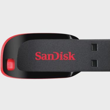 Imagem de Pen Drive 16GB - Preto e Vermelho - Sandisk Cruzer Blade - SDCZ50-016G-B35
