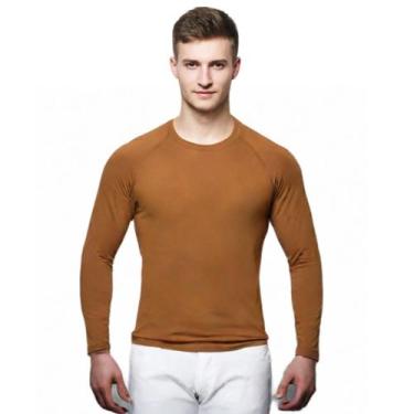 Imagem de Camisa Uv 50 Manga Longa Slim Térmica Segunda Pele - Genérico, Mostard