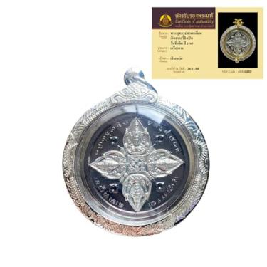 Imagem de 089. Pingente de amuleto tailandês Erawan, acredita-se que traz boa sorte e bênçãos. Este pingente sagrado é um amuleto tailandês bênção amuleto da sorte Santo Brahman Love Bay colar autêntico amuleto