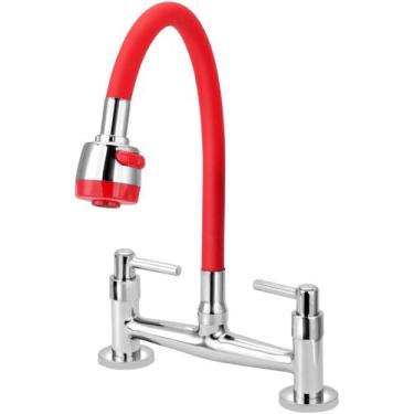Imagem de Misturador Furkin de Cozinha Flexível Gourmet Vermelho Mesa 1/4 de Vol