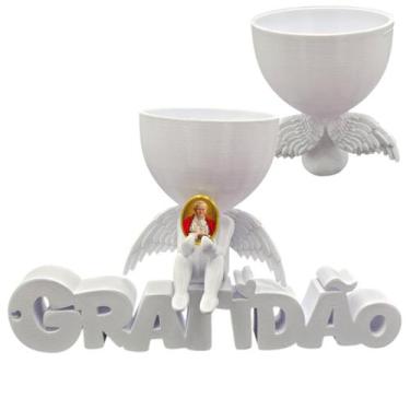 Imagem de Anjo Imagem Decoração Oração São João Paulo ll Gratidão 3D - Point da 