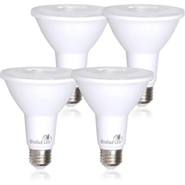 Imagem de Bioluz LED Pacote Com 4 Lâmpadas Led Par30, Holofote Interno/Externo, Alto Irc Equivalente A 75 W, Usando 11 W, Regulável, 3000 K, Branco Suave, 850 Lúmens, Listado Pela Ul, Compatível Com Fcc Roas