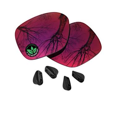 Imagem de Raydi Lentes de reposição de policarbonato e protetores de nariz para óculos de sol Oakley Proxy OO9312 - Espelho Midnight Sun - Polarizado