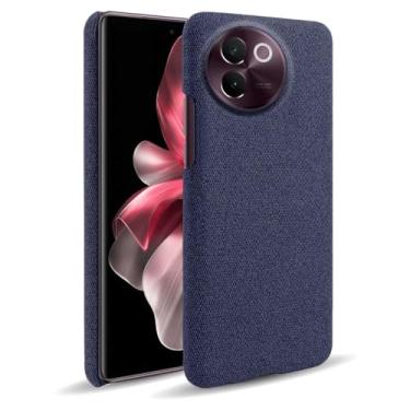 Imagem de Capa para vivo V30E 5G,Capa desenhada em lona,Case Protetora Ultrafina com Empunhadura Macia,Design em Tecido Antichoque e Antiarranhões-Blue