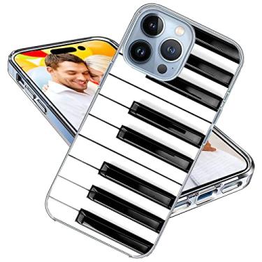 Imagem de ARTIOSIT Capa para iPhone 14 Pro Max para meninas mulheres homens, à prova de choque, fina, fina, macia, TPU transparente, capa protetora para iPhone 14 ProMax 6.7, amante de música, instrumento