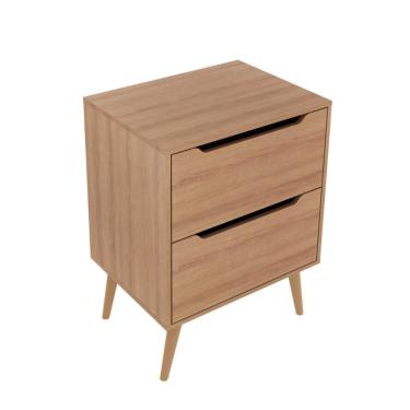 Imagem de Gabinete para Banheiro 60cm com 2 Gavetas BN3639 Amêndoa Tecnomobili SEM CUBA