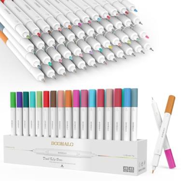 Imagem de DOOHALO Canetas de ponta fina para Cricut Joy/Joy Xtra ponta dupla com pontas 0,4 e 1,0 – 48 pacotes por conjunto para escrever acessórios de desenho para artesanato