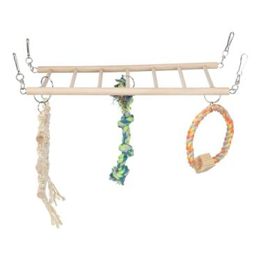 Imagem de TRIXIE Ponte suspensa de pequenos animais, acessórios de gaiola, brinquedos para animais de estimação para ratos, furões, natural, 35 x 14 cm (pacote com 1) (6905)