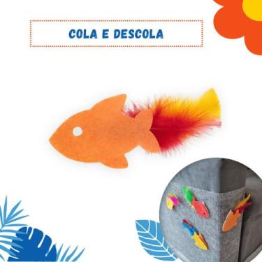 Imagem de Brinquedo para Arranhador Adesivo  Acessório Interativo com Penas para