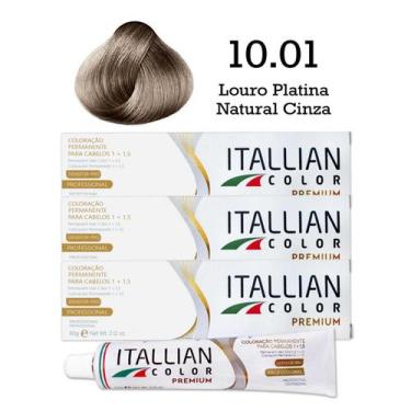 Imagem de 2 Unidades Coloração Itallian Color 10.01 Louro Platina Natural Cinza 
