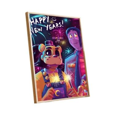 Imagem de FNAF Five Nights at Freddy's Retro Kraft Paper Poster Arte Estética Pi