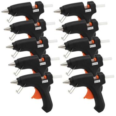 Imagem de Kit 10 Pistolas De Cola Quente Grande 40W Bivolt 110/220V Bastão De Co