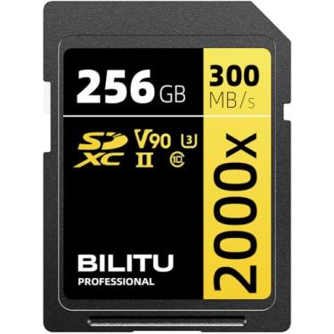 Imagem de Cartão SD UHS-II 256 GB V90 - Velocidade de gravação de até 270 MB/s, velocidade de leitura de até 300 MB/s | Adequado para blogueiros de vídeo profissionais, cineastas, fotógrafos