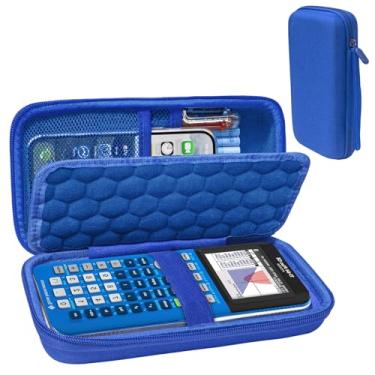 Imagem de Capa rígida compatível com Texas Instruments TI-84 Plus CE/TI-84 Plus/TI-Nspire CX II CAS/TI-Nspire CX II/TI-83 Plus/Calculadora gráfica Casio fx-9750GII, caixa de armazenamento com proteção contra
