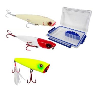 Imagem de Marine Sports, Super Kit Iscas Artificiais Marine Sports Animal Pro Slider Vulcan Superficie + Estojo Cor:Kit 4