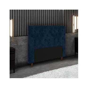 Imagem de Cabeceira para Cama Box Solteiro Portobel Marcela com Revestimento em Suede