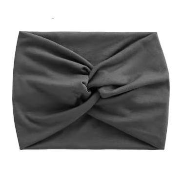 Imagem de Turbante Head Faixa Tiara Testeira Fita Laço Headband Cabelo Moda Acessório Feminino Confortável Top (Cinza,1)