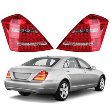 Imagem de Pinkomoto 1 par de montagem de luz traseira de LED atualizado adequado para Mercedes Benz S600 S550 S63AMG S65AMG, 2 peças W221 lanternas traseiras 2007 2008 2009, conjuntos de lanternas traseiras de