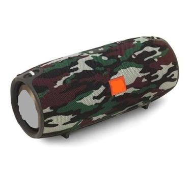 Imagem de Caixa de Som Bluetooth Portátil, 20W RMS, Bateria 22.2Wh, 5 Horas de Reprodução, 2 Alto-falantes de 50mm - Camuflada