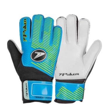 Imagem de Luva de Goleiro Infantil Poker Training Neo Jr Original, Azul, Verde, 