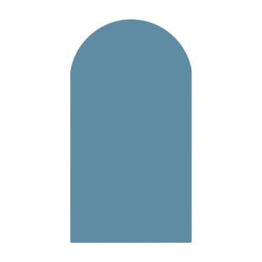 Imagem de Wswqop Adesivo de parede em arco, papel de parede com arte geométrica, adesivo removível à prova d'água, decoração boho para plano de fundo de quarto, Azul