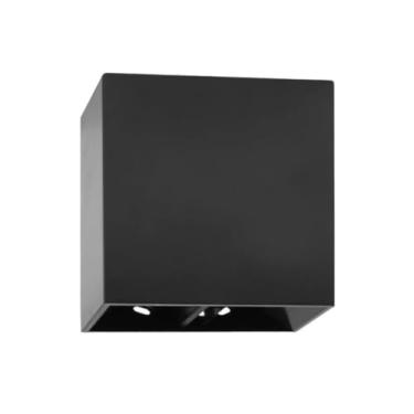 Imagem de Arandela Slim Preta Externa Facho Duplo Ajustável Led 4w 3000K IP67 Branco Quente Bivolt