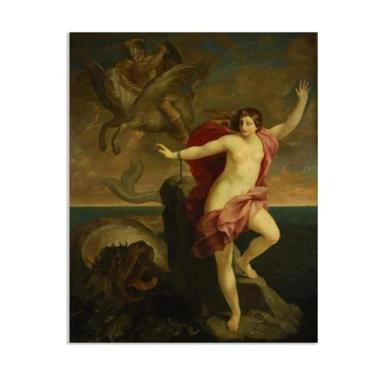 Imagem de Impressões em tela de pinturas famosas, Perseu e Andrômeda, impressões de arte giclée em tela de artistas famosos para decoração de sala de estar apenas 80 x 60 cm (31 x 24 pol) tela