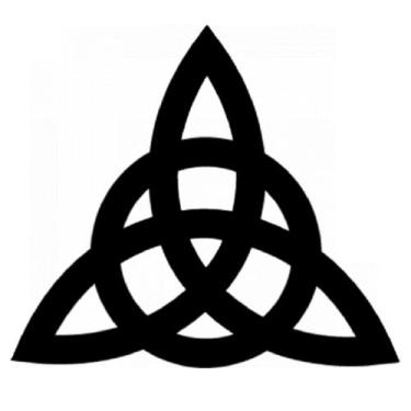 Imagem de Mandala aplique simbolo Trisquel M02 com fita dupla face decoração qua