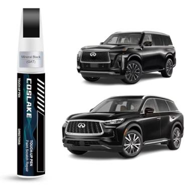 Imagem de COSLAKE Tinta de retoque de carro (Mineral Black(GAT)) para INFINITI, kit de reparo de arranhões de tinta de carro, solução rápida e fácil de reparar, caneta removedor de arranhões 2 em 1 com 2