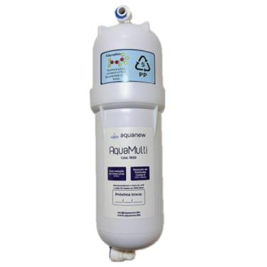 Imagem de Refil Filtro De Água Aquamulti Branco Carbon 1920 Aquanew (Compatível Top Life E Multimarcas),Retenção de Impurezas, Redução De Cloro e Odores
