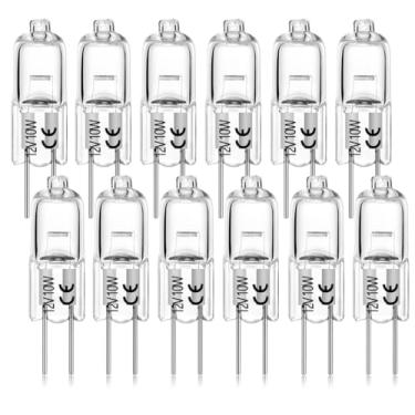 Imagem de BOGAO Lâmpada Halógena G4 T3 10 Watts 120Lm Bi-Pin Ac/Dc 12 Volts Para Iluminação De Armários, Lustres, Trilho, 10W 12V Branco Quente 2700K (Pacote Com 12)