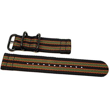 Imagem de Da Luca Pulseira de relógio de nylon balístico de duas peças - Goldfinger (fivela PVD): 24 mm