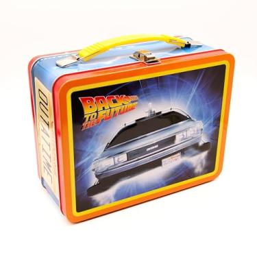 Imagem de AQUARIUS Back to The Future Gen 2 Fun Box - Sturdy Tin Storage Box with Plastic Handle & Embossed Front Cover - Officially Licensed XXXXX Merchandise & Collectible Gift for Kids, Teens & Adults