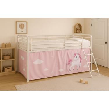 Imagem de HLS Barraca rosa unicórnio para beliche de cabana de dormir